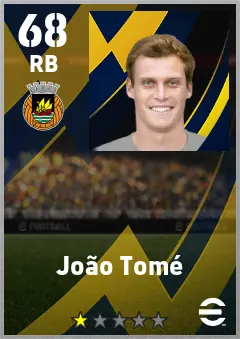 Joao Tome eFootball 2026 player card — 68 OVR RB