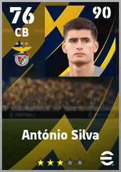 Antonio Silva eFootball 2026 player card — 76 OVR CB