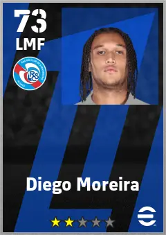 Diego Moreira eFootball 2026 player card — 73 OVR LMF