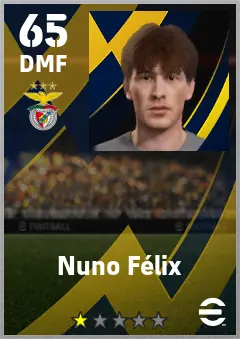 Nuno Felix eFootball 2026 player card — 65 OVR DMF