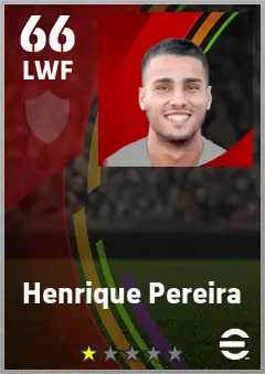Henrique Pereira eFootball 2026 player card — 66 OVR LWF