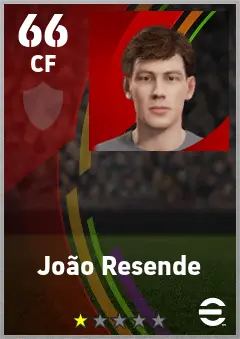 Joao Resende eFootball 2026 player card — 66 OVR CF