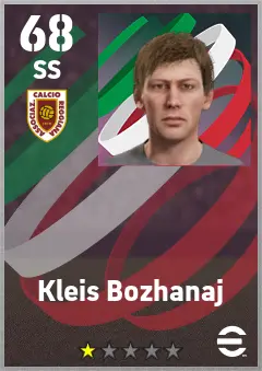 Kleis Bozhanaj eFootball 2026 player card — 68 OVR SS