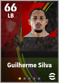 Guilherme Silva eFootball 2026 player card — 66 OVR LB