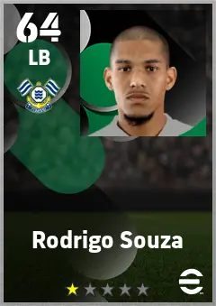 Rodrigo Souza eFootball 2026 player card — 64 OVR LB