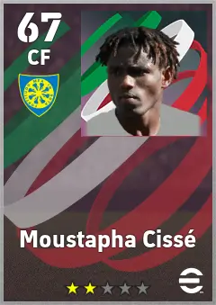 Moustapha Cisse eFootball 2026 player card, 67 OVR CF