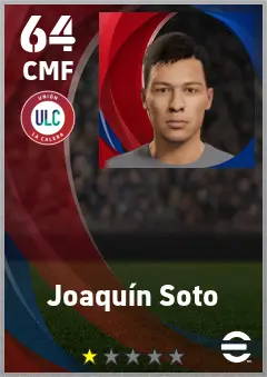 Joaquin Soto eFootball 2026 player card — 64 OVR CMF