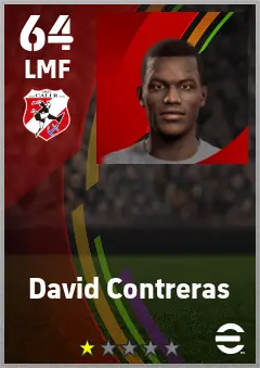 David Contreras eFootball 2026 player card — 64 OVR LMF