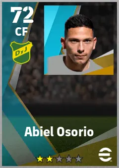Abiel Osorio eFootball 2026 player card — 72 OVR CF