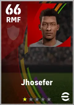 Jhosefer eFootball 2026 player card — 66 OVR RMF
