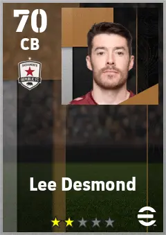 Lee Desmond eFootball 2026 player card — 70 OVR CB