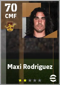 Maxi Rodriguez eFootball 2026 player card — 70 OVR CMF