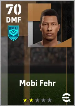 Mobi Fehr eFootball 2026 player card — 70 OVR DMF
