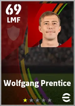 Wolfgang Prentice eFootball 2026 player card — 69 OVR LMF