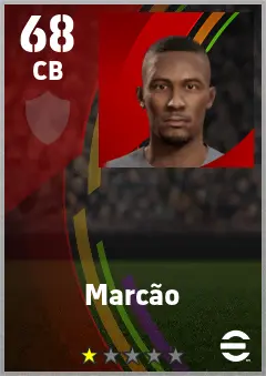 Marcao eFootball 2026 player card — 68 OVR CB