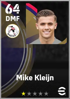 Mike Kleijn eFootball 2026 player card — 64 OVR DMF