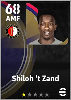 Shiloh  t Zand eFootball 2026 player card — 68 OVR AMF