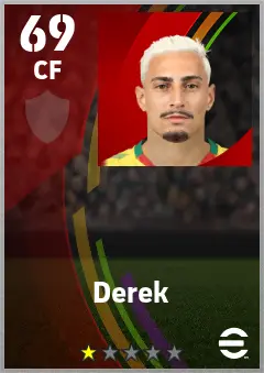 Derek eFootball 2026 player card — 69 OVR CF
