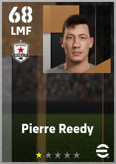 Pierre Reedy eFootball 2026 player card — 68 OVR LMF