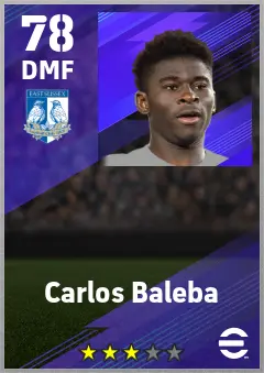 Carlos Baleba eFootball 2026 player card — 78 OVR DMF