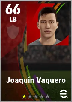 Joaquin Vaquero eFootball 2026 player card — 66 OVR LB