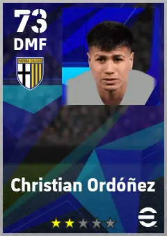 Christian Ordonez eFootball 2026 player card — 73 OVR DMF