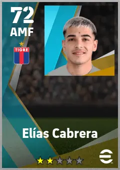 Elias Cabrera eFootball 2026 player card — 72 OVR AMF