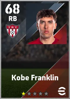 Kobe Franklin eFootball 2026 player card — 68 OVR RB
