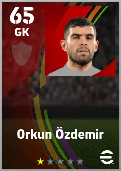 Orkun Ozdemir eFootball 2026 player card — 65 OVR GK