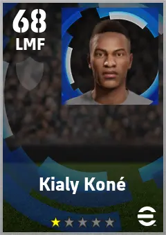 Kialy Kone eFootball 2026 player card — 68 OVR LMF