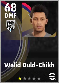 Walid Ould-Chikh eFootball 2026 player card — 68 OVR DMF
