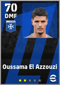 Oussama El Azzouzi eFootball 2026 player card — 70 OVR DMF