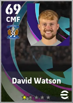 David Watson eFootball 2026 player card — 69 OVR CMF