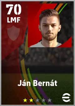 Jan Bernat eFootball 2026 player card — 70 OVR LMF