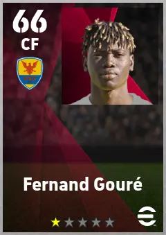 Fernand Goure eFootball 2026 player card — 66 OVR CF