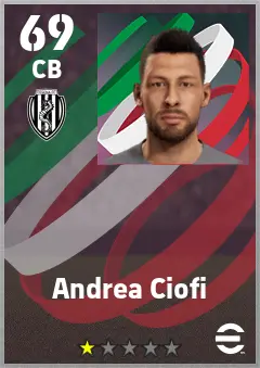 Andrea Ciofi eFootball 2026 player card — 69 OVR CB