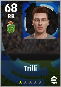 Trilli eFootball 2026 player card — 68 OVR RB