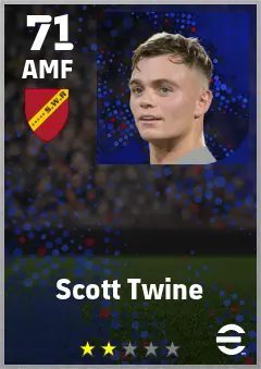 Scott Twine eFootball 2026 player card — 71 OVR AMF