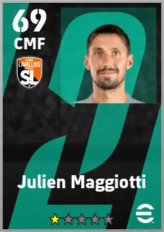 Julien Maggiotti eFootball 2026 player card — 69 OVR CMF