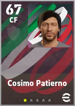 Cosimo Patierno eFootball 2026 player card — 67 OVR CF
