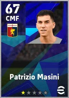 Patrizio Masini eFootball 2026 player card — 67 OVR CMF