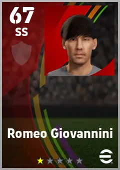 Romeo Giovannini eFootball 2026 player card — 67 OVR SS