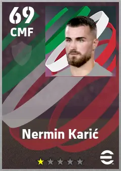 Nermin Karic eFootball 2026 player card — 69 OVR CMF