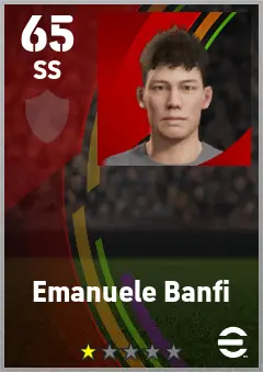 Emanuele Banfi eFootball 2026 player card — 65 OVR SS