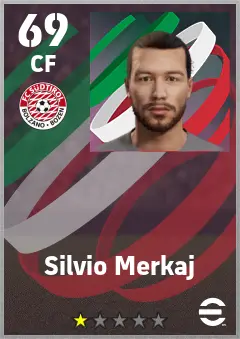 Silvio Merkaj eFootball 2026 player card — 69 OVR CF
