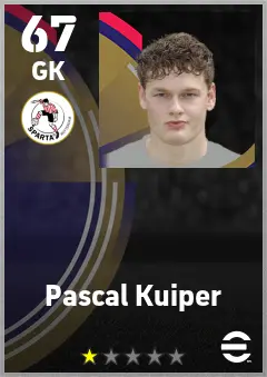 Pascal Kuiper eFootball 2026 player card — 67 OVR GK