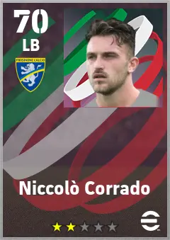 Niccolo Corrado eFootball 2026 player card — 70 OVR LB