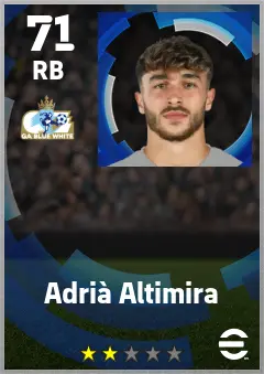 Adria Altimira eFootball 2026 player card — 71 OVR RB