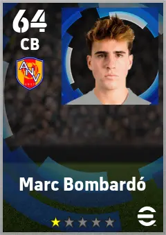 Marc Bombardo eFootball 2026 player card — 64 OVR CB