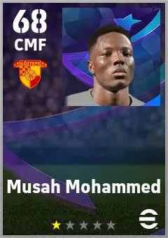 Musah Mohammed eFootball 2026 player card — 68 OVR CMF